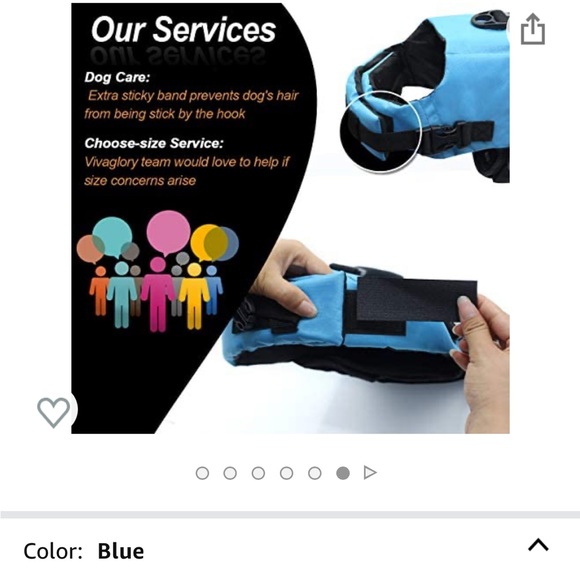 Vivaglory Ripstop Dog Life Vest, Reflective & Adjustable - Picture 6 of 6